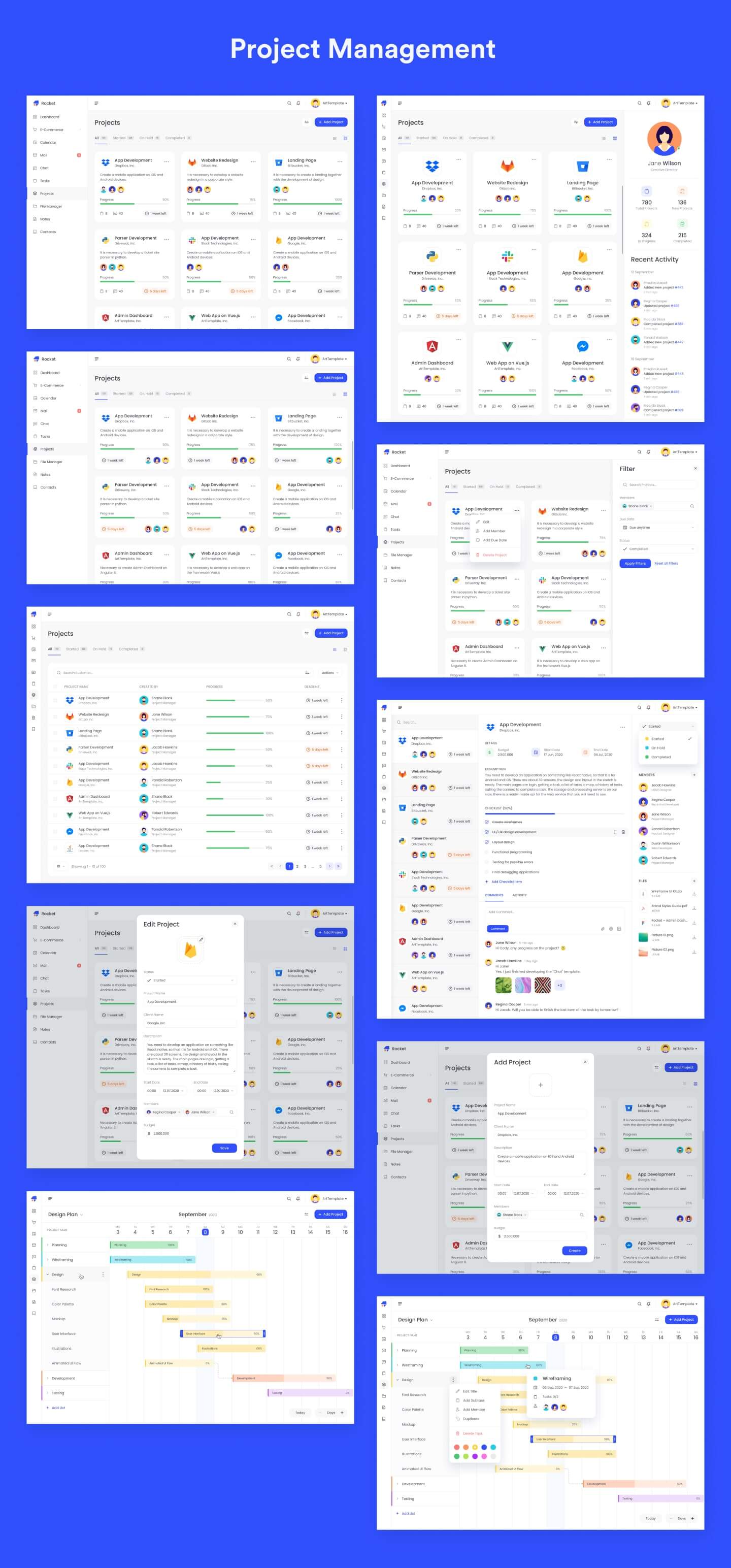 Rocket - dashboard